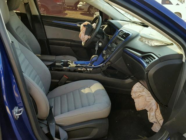 3FA6P0G76ER334488 - 2014 FORD FUSION S BLUE photo 5