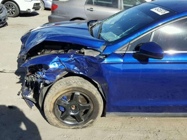 3FA6P0G76ER334488 - 2014 FORD FUSION S BLUE photo 9