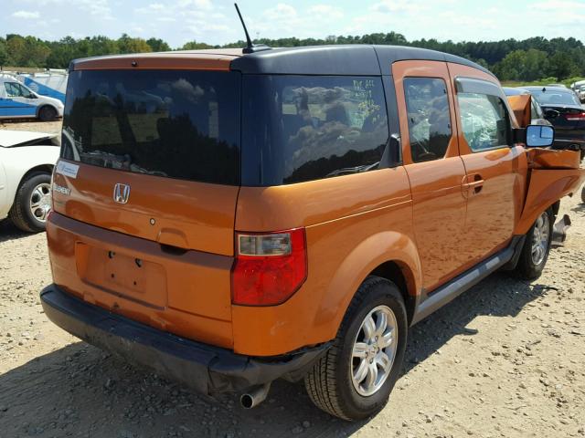 5J6YH18726L007729 - 2006 HONDA ELEMENT EX ORANGE photo 4