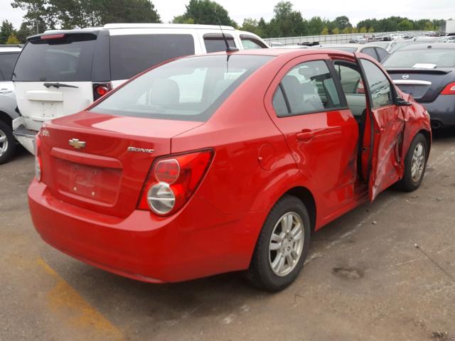1G1JA5SH7C4143213 - 2012 CHEVROLET SONIC LS RED photo 4