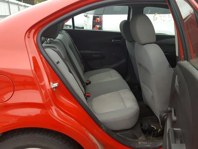 1G1JA5SH7C4143213 - 2012 CHEVROLET SONIC LS RED photo 6
