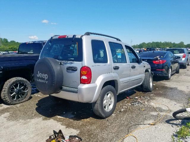 1J4GL58K92W224824 - 2002 JEEP LIBERTY LI SILVER photo 4