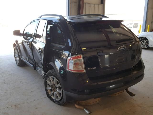 2FMDK38C77BB14786 - 2007 FORD EDGE SEL BLACK photo 3