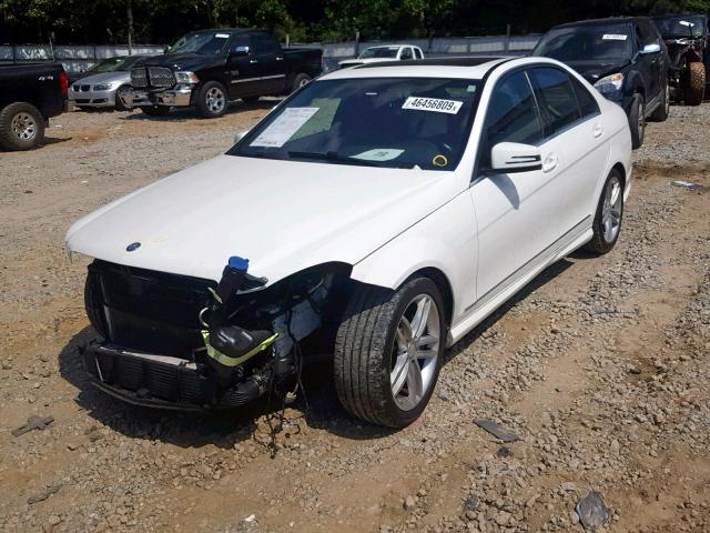 WDDGF4HB9EG191092 - 2014 MERCEDES-BENZ C 250 WHITE photo 2