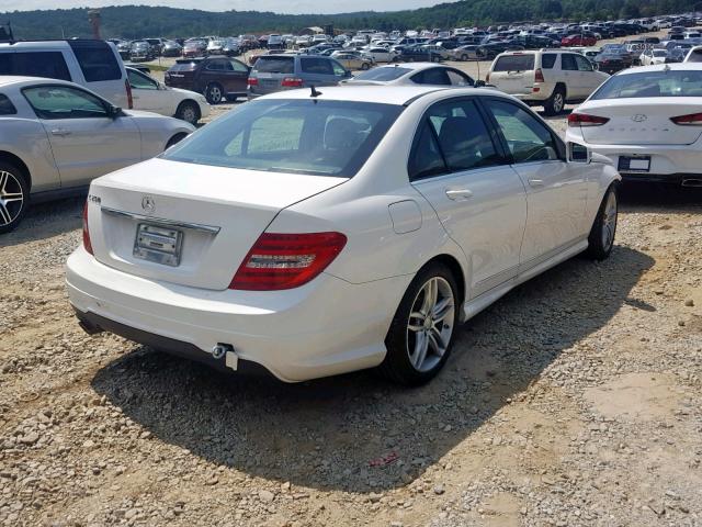 WDDGF4HB9EG191092 - 2014 MERCEDES-BENZ C 250 WHITE photo 4