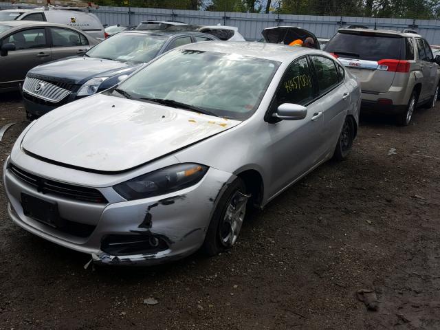 1C3CDFBA4DD343634 - 2013 DODGE DART SXT SILVER photo 2