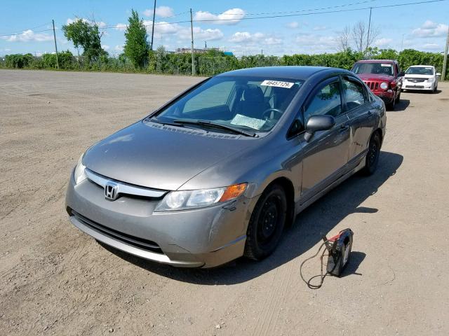 2HGFA15207H043266 - 2007 HONDA CIVIC DX GRAY photo 2