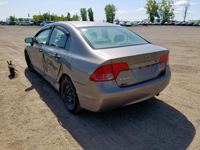 2HGFA15207H043266 - 2007 HONDA CIVIC DX GRAY photo 3