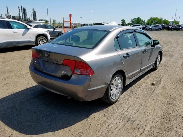 2HGFA15207H043266 - 2007 HONDA CIVIC DX GRAY photo 4