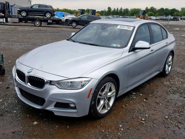 WBA8B7G31HNU37989 - 2017 BMW 340 XI SILVER photo 2