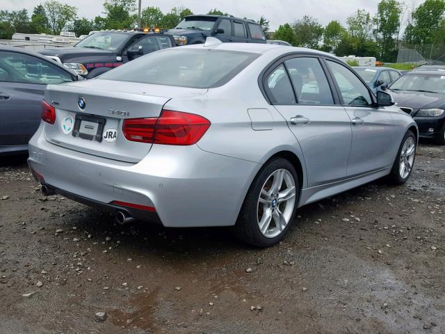 WBA8B7G31HNU37989 - 2017 BMW 340 XI SILVER photo 4