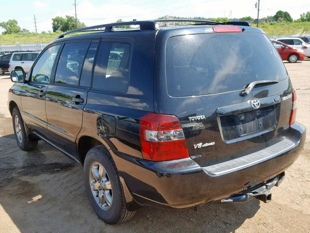 JTEEP21A450073282 - 2005 TOYOTA HIGHLANDER BLACK photo 3