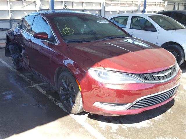 1C3CCCABXGN163827 - 2016 CHRYSLER 200 LIMITE BURGUNDY photo 1