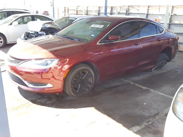 1C3CCCABXGN163827 - 2016 CHRYSLER 200 LIMITE BURGUNDY photo 2