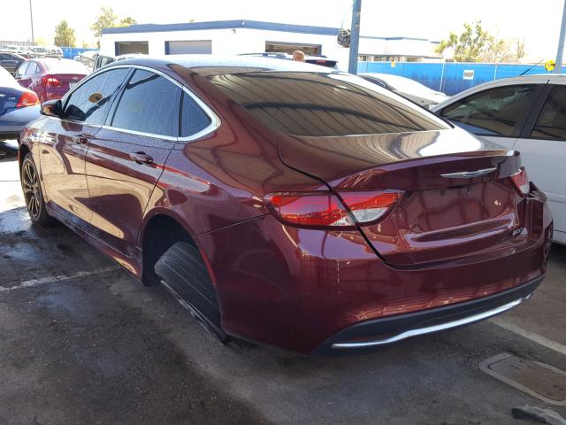 1C3CCCABXGN163827 - 2016 CHRYSLER 200 LIMITE BURGUNDY photo 3