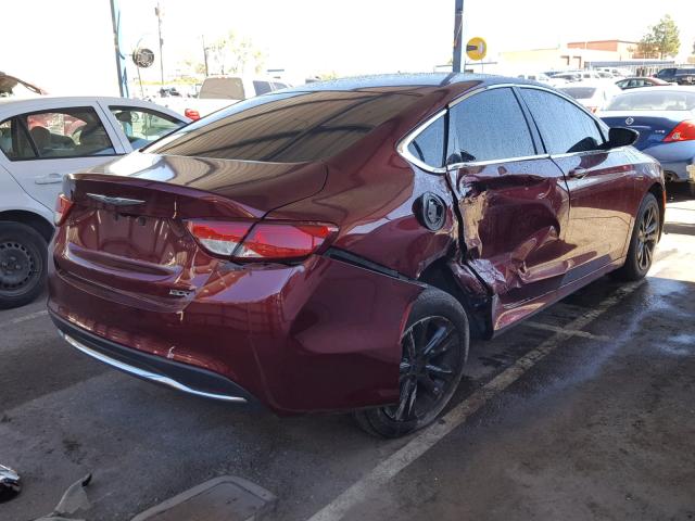 1C3CCCABXGN163827 - 2016 CHRYSLER 200 LIMITE BURGUNDY photo 4