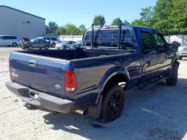 1FTSW21P55EB85753 - 2005 FORD F250 SUPER BLUE photo 4