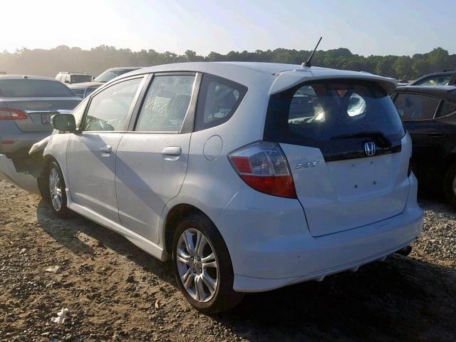 JHMGE88439C003894 - 2009 HONDA FIT SPORT WHITE photo 3