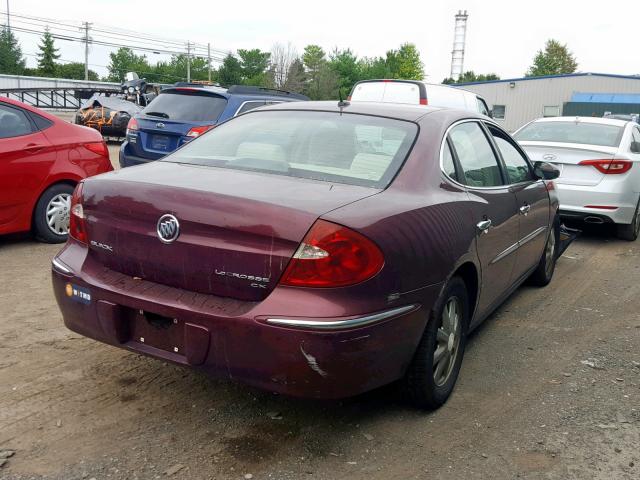 2G4WC582571155643 - 2007 BUICK LACROSSE C BURGUNDY photo 4