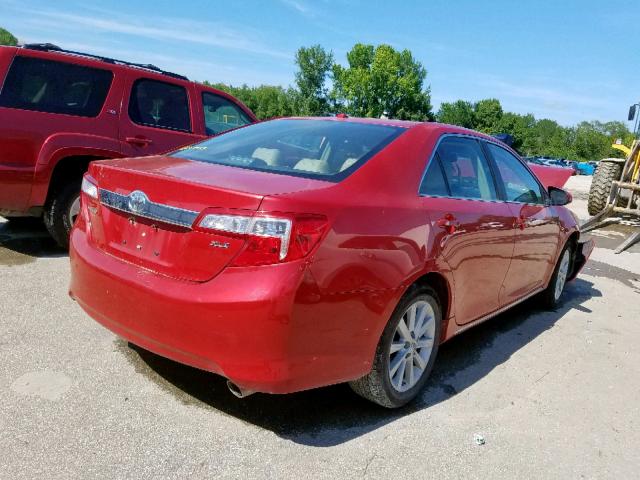 4T4BF1FK4CR208080 - 2012 TOYOTA CAMRY BASE RED photo 4