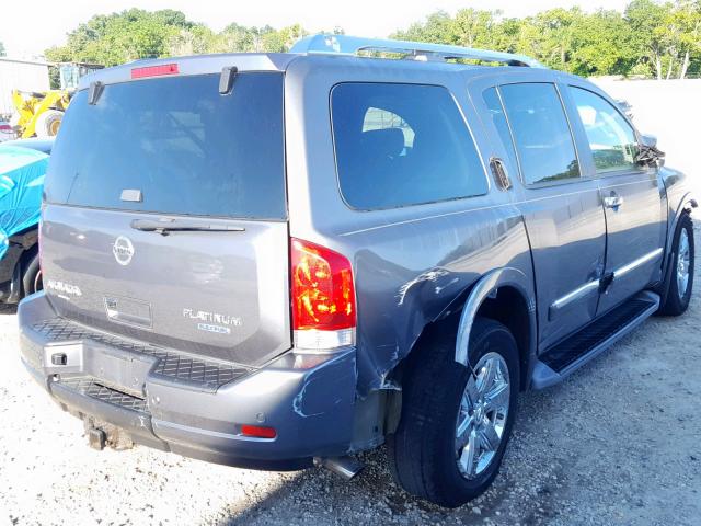 5N1BA0NF3EN613965 - 2014 NISSAN ARMADA PLA GRAY photo 4