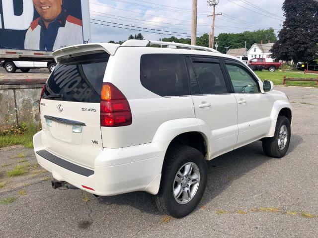 JTJBT20XX50078928 - 2005 LEXUS GX 470 WHITE photo 4