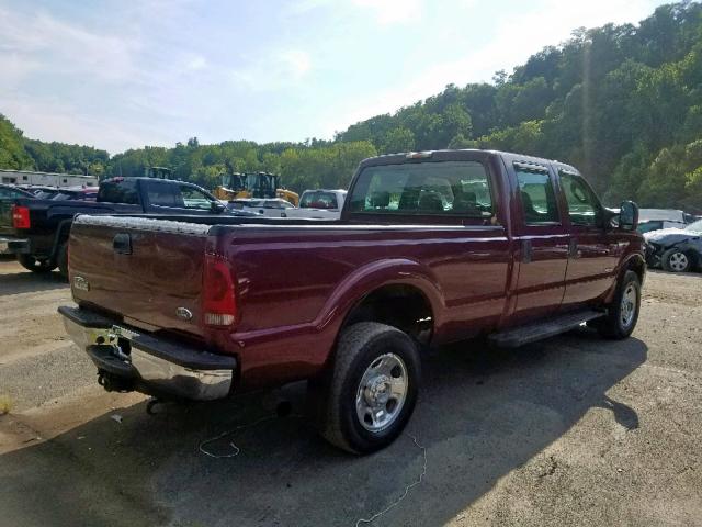 1FTWW31PX7EA80572 - 2007 FORD F350 SRW S BURGUNDY photo 4