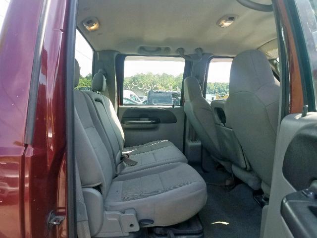 1FTWW31PX7EA80572 - 2007 FORD F350 SRW S BURGUNDY photo 6