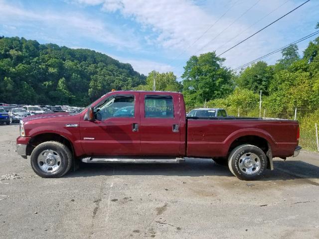 1FTWW31PX7EA80572 - 2007 FORD F350 SRW S BURGUNDY photo 9