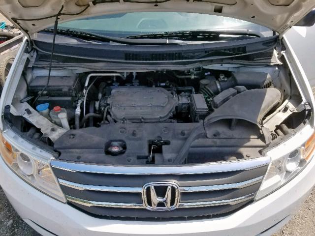 5FNRL5H29BB021256 - 2011 HONDA ODYSSEY LX WHITE photo 7