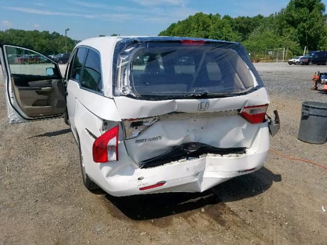 5FNRL5H29BB021256 - 2011 HONDA ODYSSEY LX WHITE photo 9