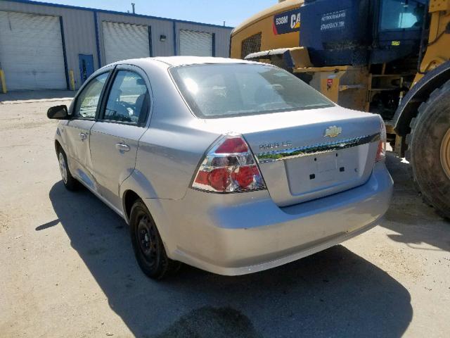 KL1TD56678B061637 - 2008 CHEVROLET AVEO BASE Күміс фото 3