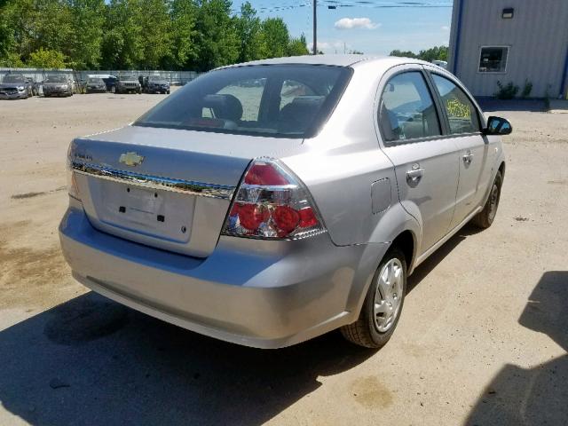KL1TD56678B061637 - 2008 CHEVROLET AVEO BASE Күміс фото 4