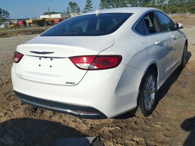 1C3CCCAB4GN101064 - 2016 CHRYSLER 200 LIMITE WHITE photo 4