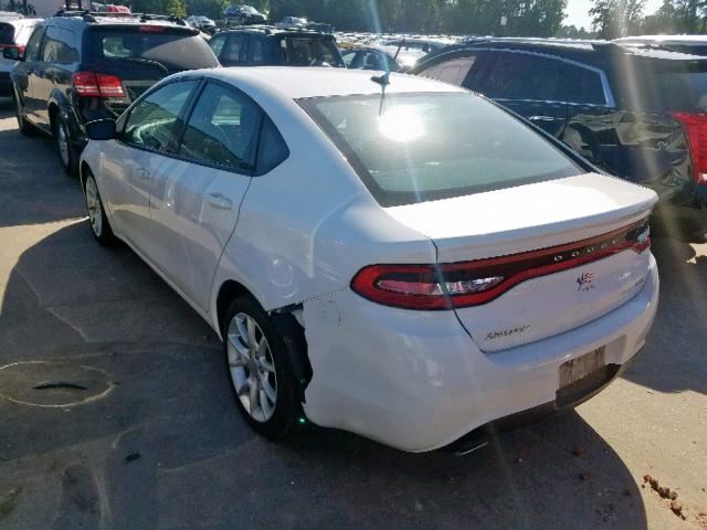 1C3CDFBA9DD310287 - 2013 DODGE DART SXT WHITE photo 3