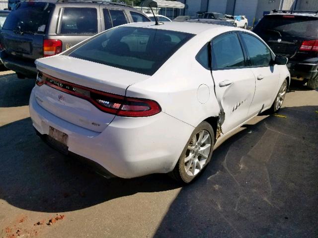 1C3CDFBA9DD310287 - 2013 DODGE DART SXT WHITE photo 4