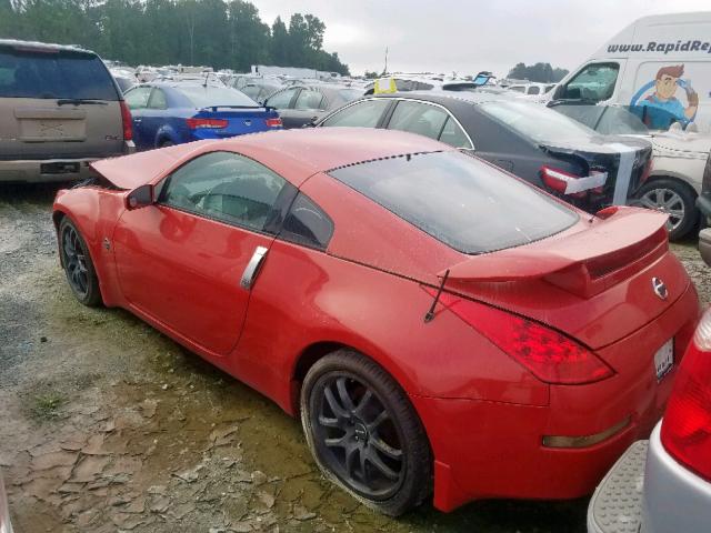 JN1AZ34D36M310706 - 2006 NISSAN 350Z COUPE RED photo 3