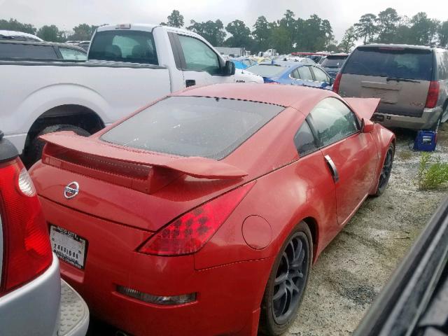 JN1AZ34D36M310706 - 2006 NISSAN 350Z COUPE RED photo 4