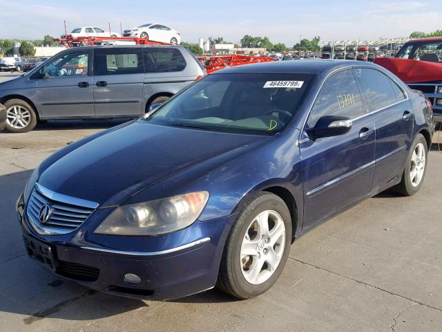 JH4KB16555C000267 - 2005 ACURA RL BLUE photo 2