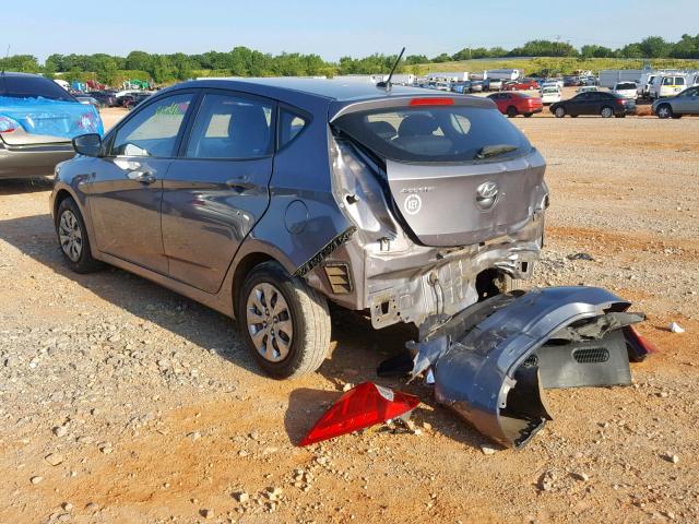 KMHCT5AE7FU218865 - 2015 HYUNDAI ACCENT GS GRAY photo 3