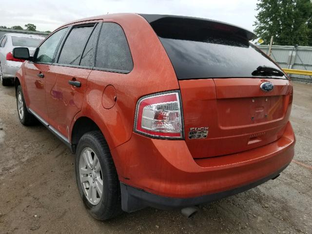 2FMDK36C68BB00141 - 2008 FORD EDGE SE ORANGE photo 3