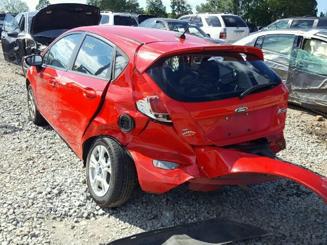 3FADP4EJ1EM160601 - 2014 FORD FIESTA SE RED photo 3