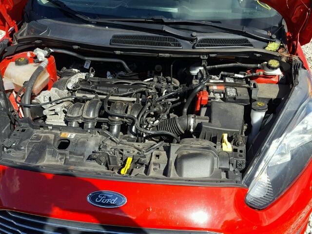 3FADP4EJ1EM160601 - 2014 FORD FIESTA SE RED photo 7