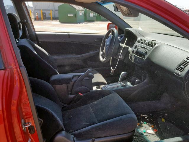 1HGEM22013L083090 - 2003 HONDA CIVIC EX RED photo 5