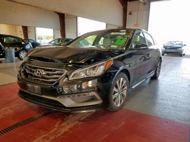 5NPE34AF6FH034527 - 2015 HYUNDAI SONATA SPO BLACK photo 2