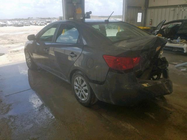 KNAFU4A24D5731123 - 2013 KIA FORTE EX GRAY photo 3