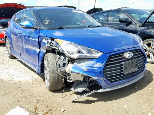 KMHTC6AEXDU111196 - 2013 HYUNDAI VELOSTER T BLUE photo 1