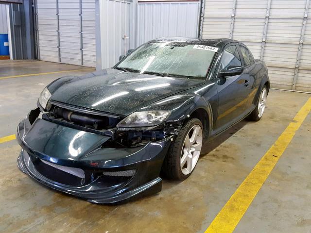 JM1FE17N740134111 - 2004 MAZDA RX8 BLACK photo 2