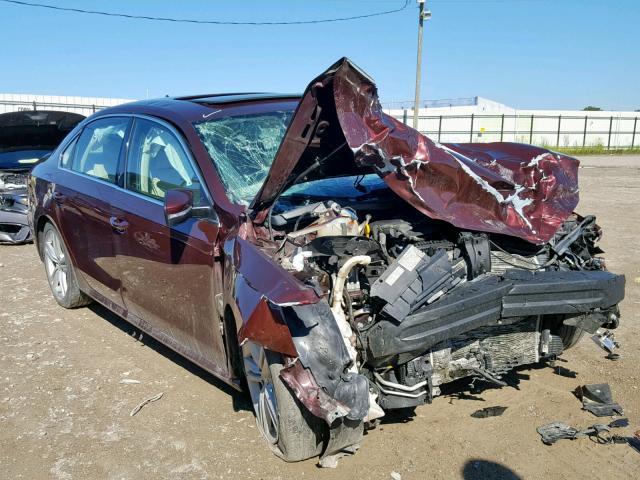 1VWBT7A30EC041622 - 2014 VOLKSWAGEN PASSAT SE MAROON photo 1