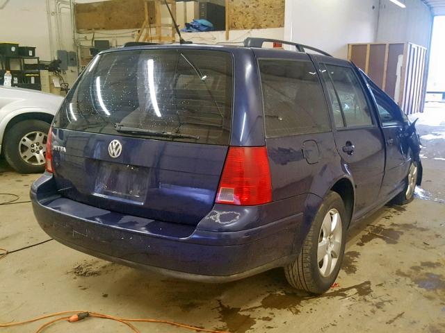 WVWRL61J54W052638 - 2004 VOLKSWAGEN JETTA GL BLUE photo 4